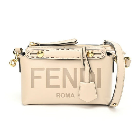 Fendi By The Way Beige Leather Hand Bag