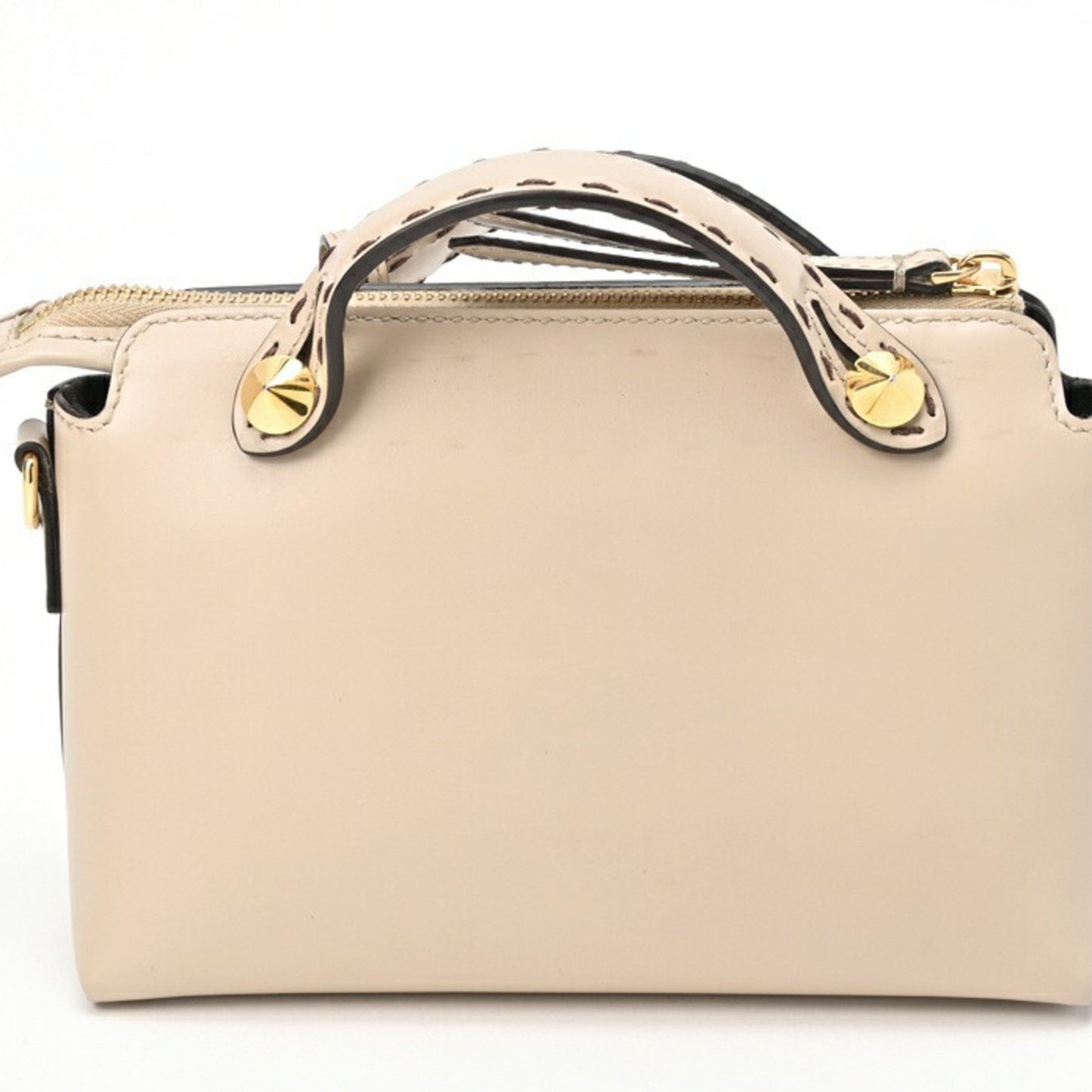 Fendi By The Way Beige Leather Hand Bag