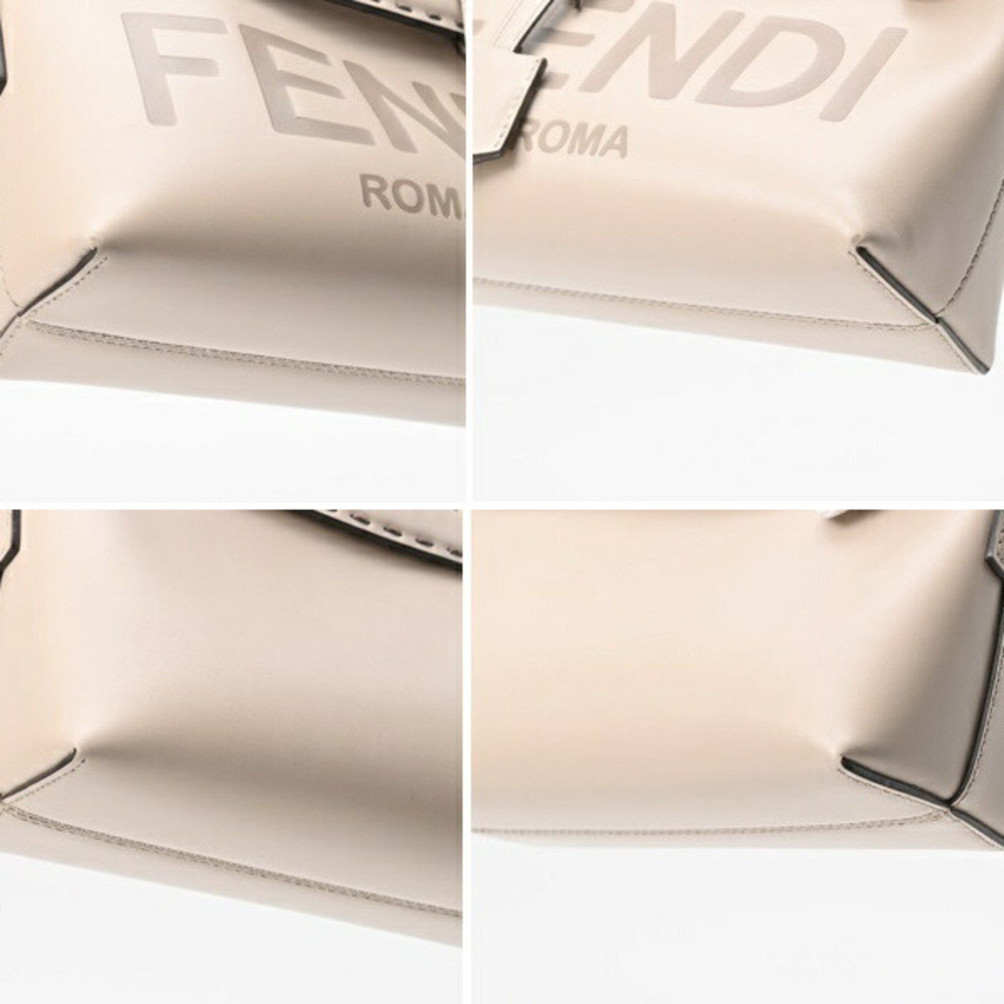 Fendi By The Way Beige Leather Hand Bag