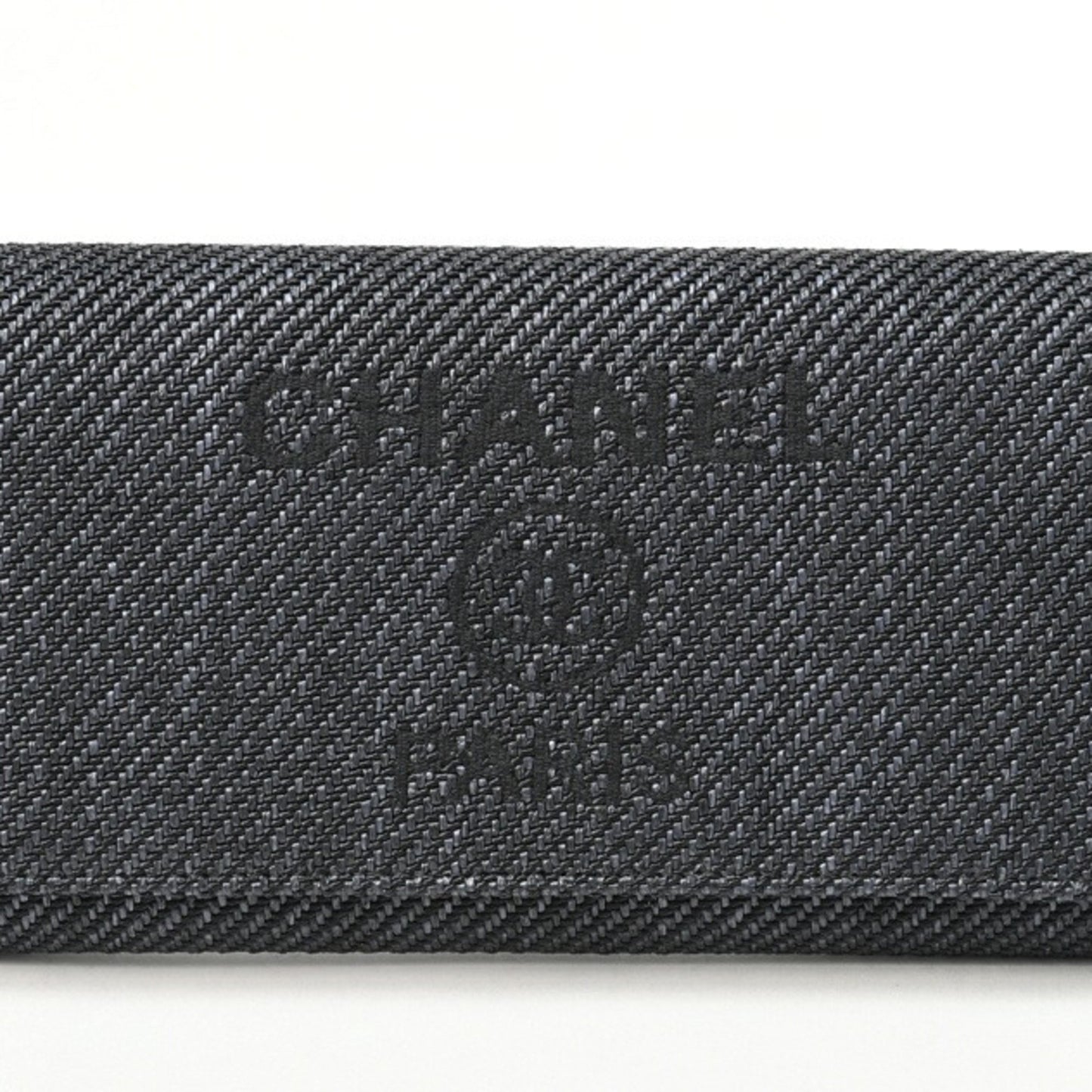 Chanel Deauville Black Tweed Wallet Accessories