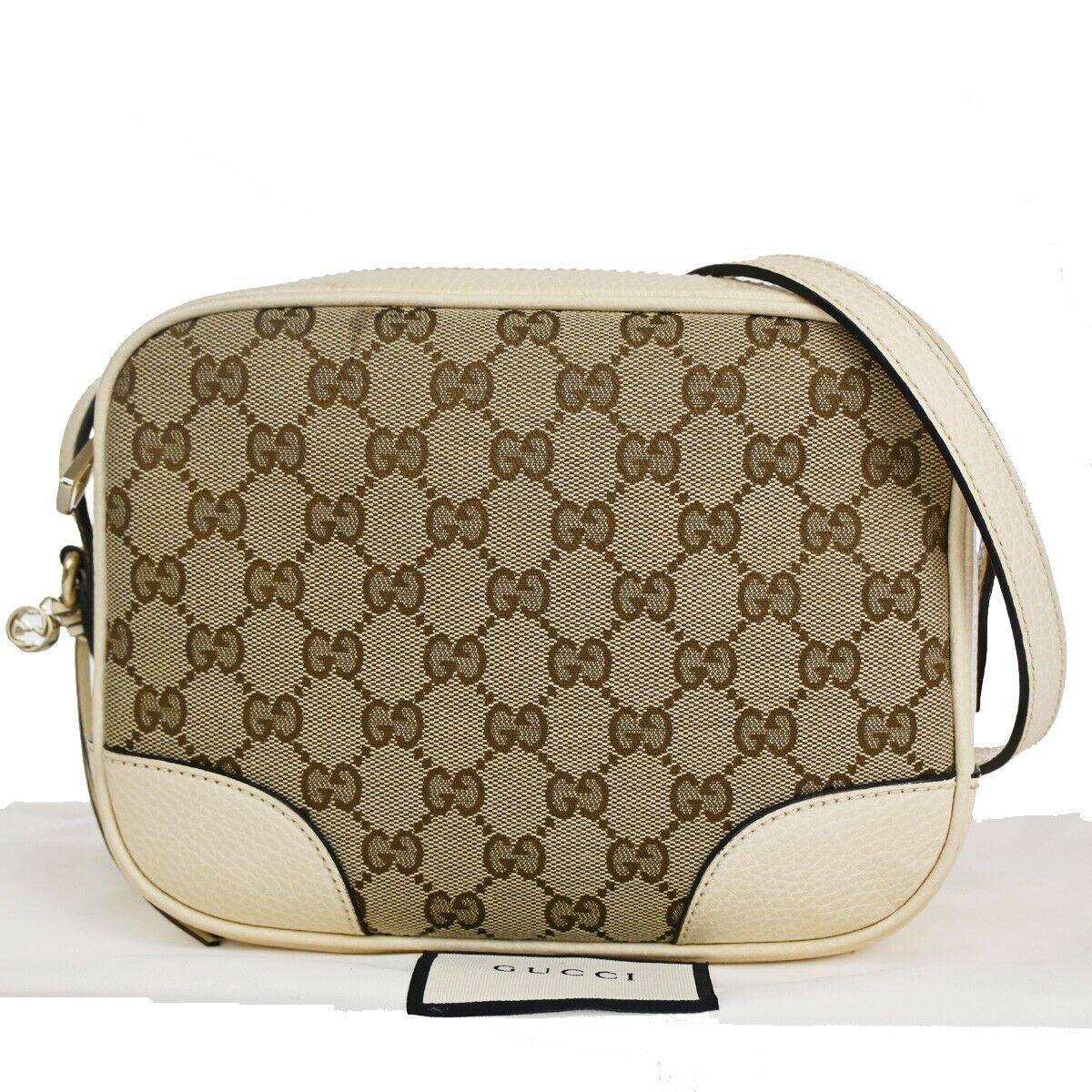 Gucci Bree Beige Canvas Shoulder Bag