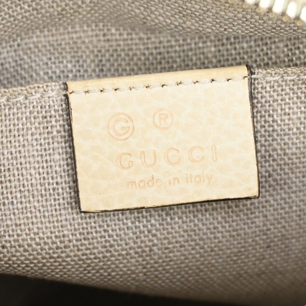 Gucci Bree Beige Canvas Shoulder Bag