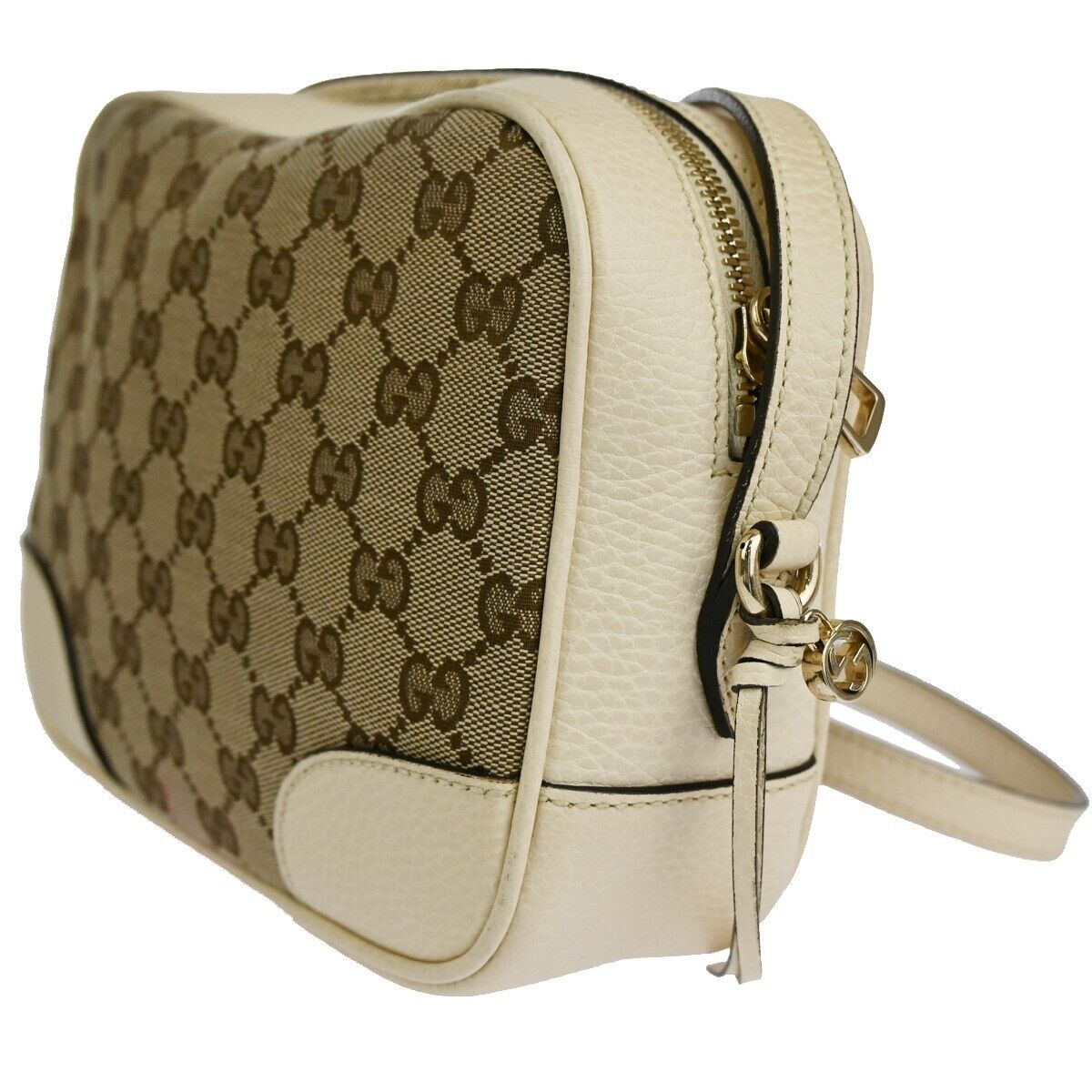 Gucci Bree Beige Canvas Shoulder Bag