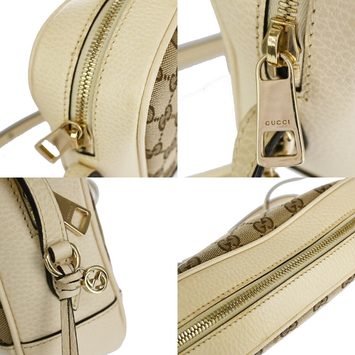 Gucci Bree Beige Canvas Shoulder Bag