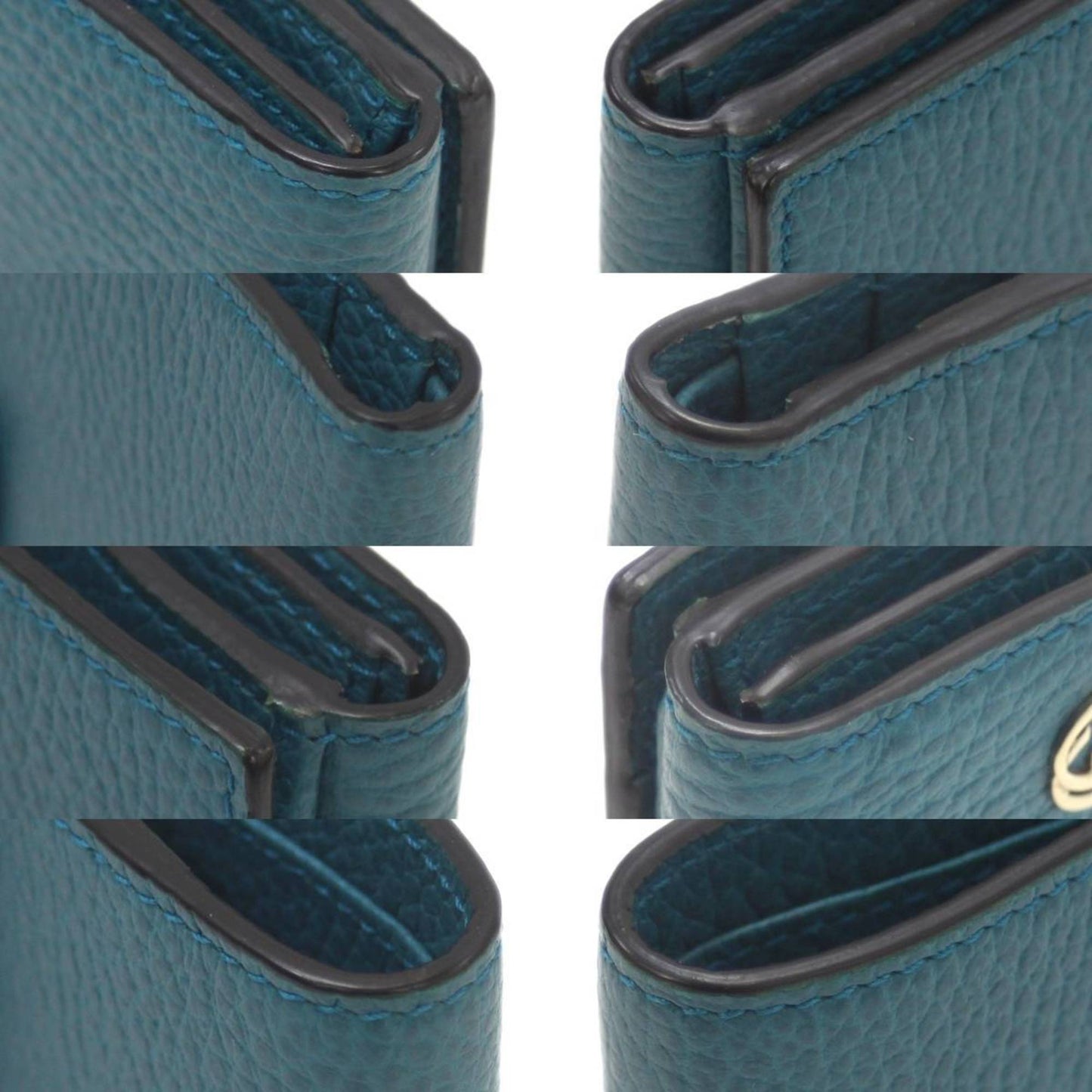 Gucci Interlocking G Turquoise Leather Wallet Accessories