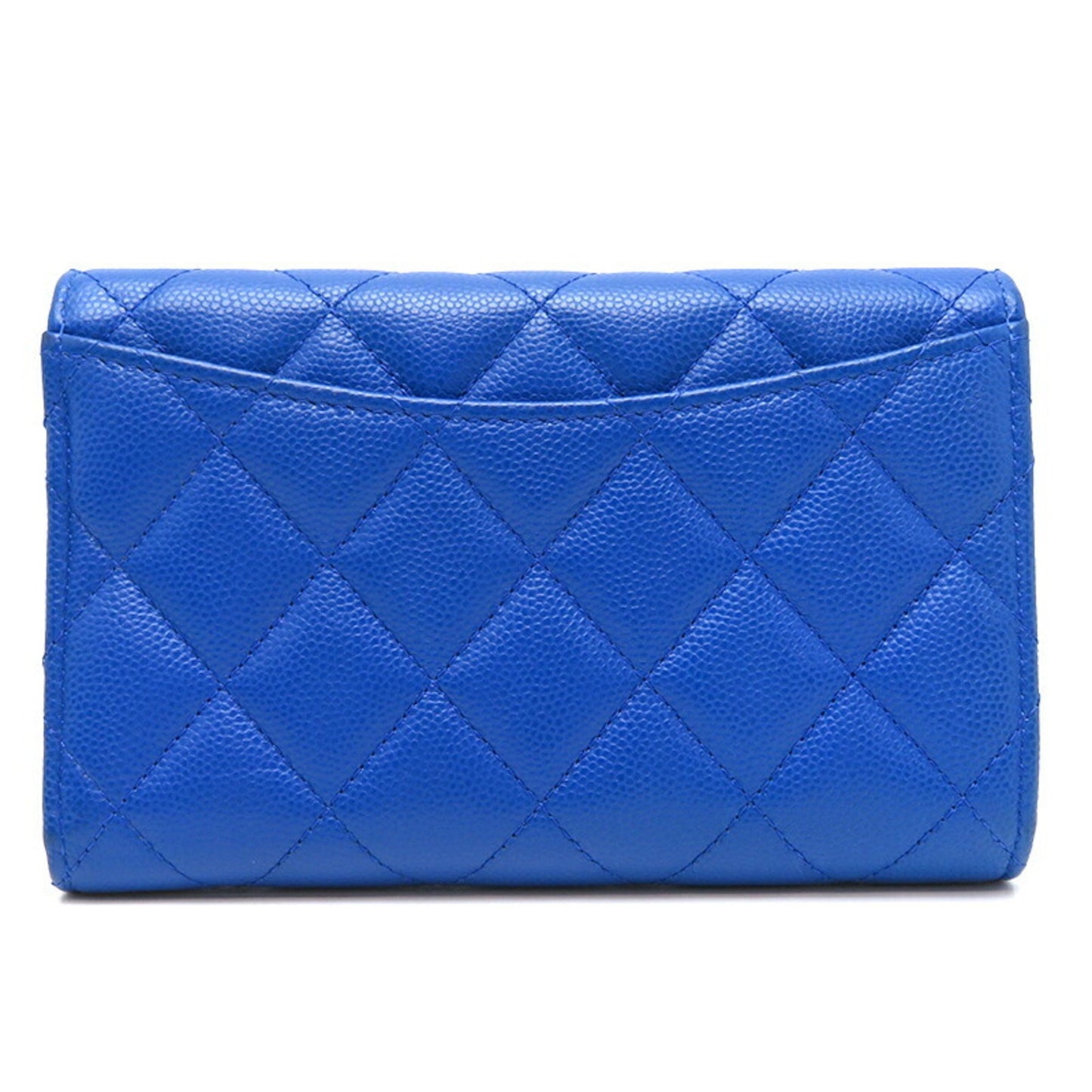 Chanel Matelassé Blue Leather Wallet Accessories