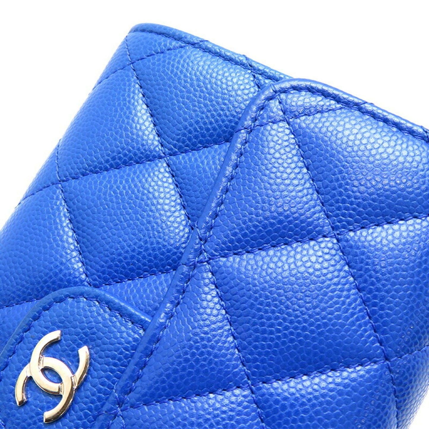 Chanel Matelassé Blue Leather Wallet Accessories