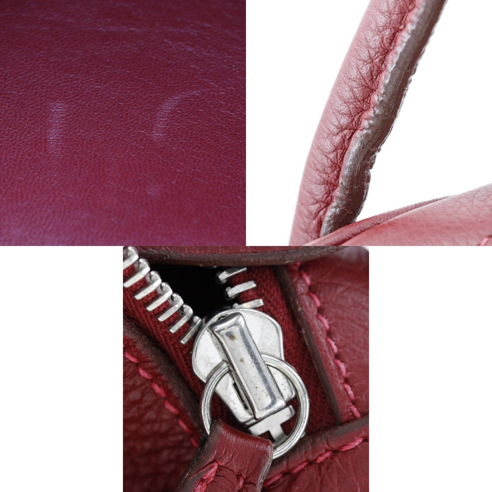 Hermès Lindy Burgundy Leather Shoulder Bag