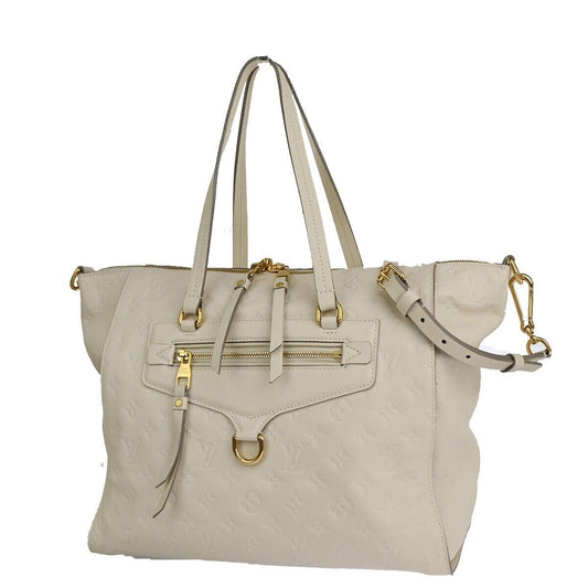 Louis Vuitton Lumineuse Beige Leather Tote Bag