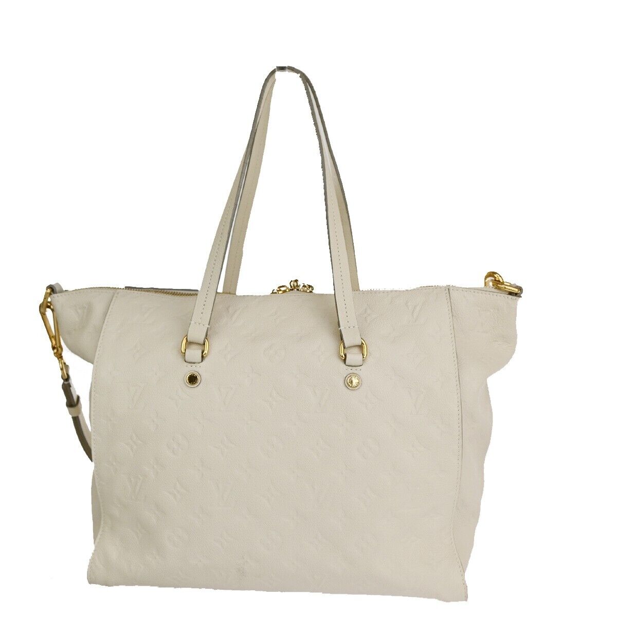 Louis Vuitton Lumineuse Beige Leather Tote Bag