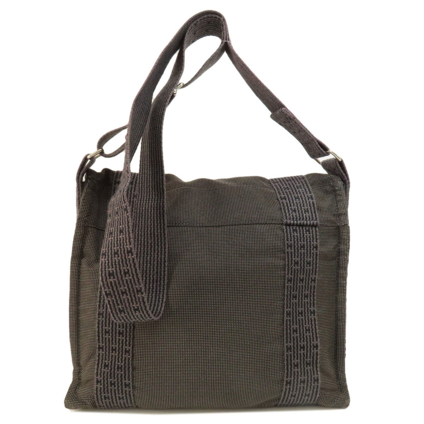 Hermès Herline Grey Canvas Shoulder Bag