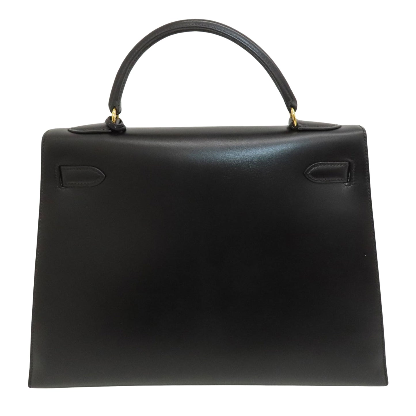 Hermès Kelly 32 Black Leather Hand Bag