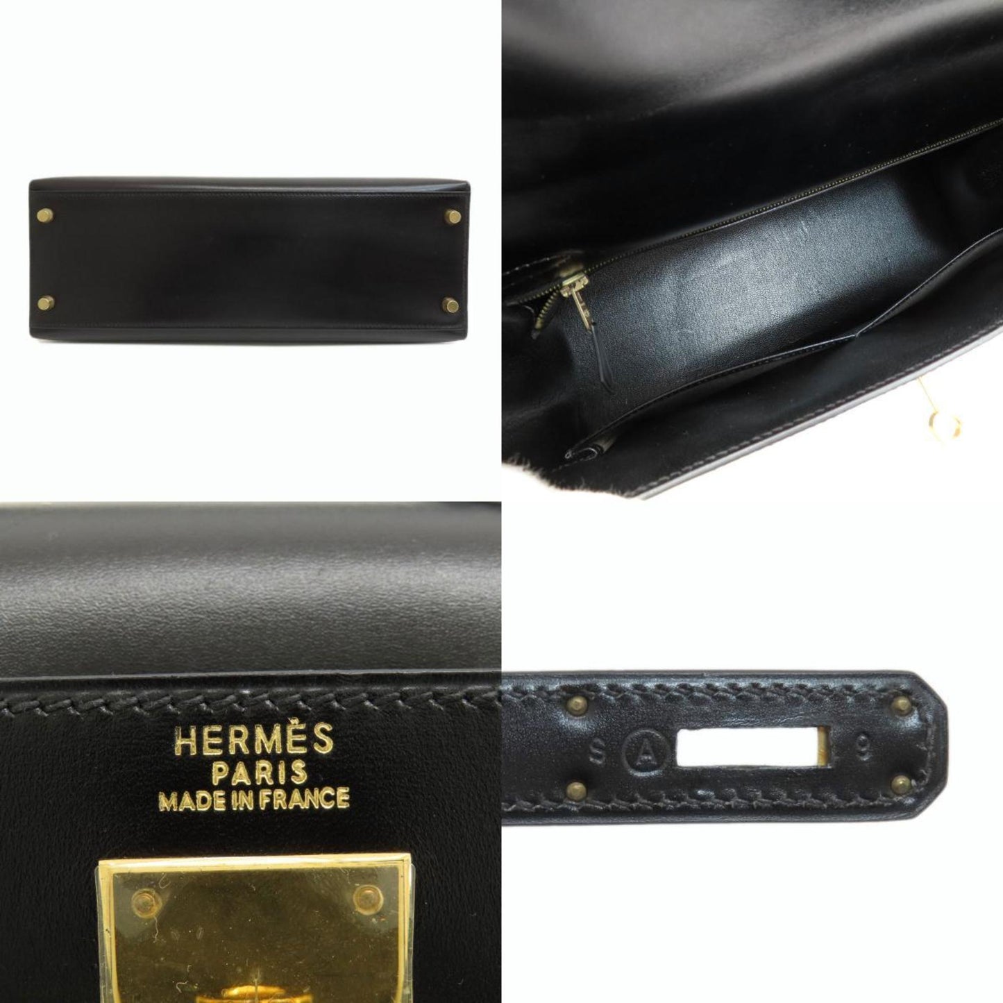 Hermès Kelly 32 Black Leather Hand Bag