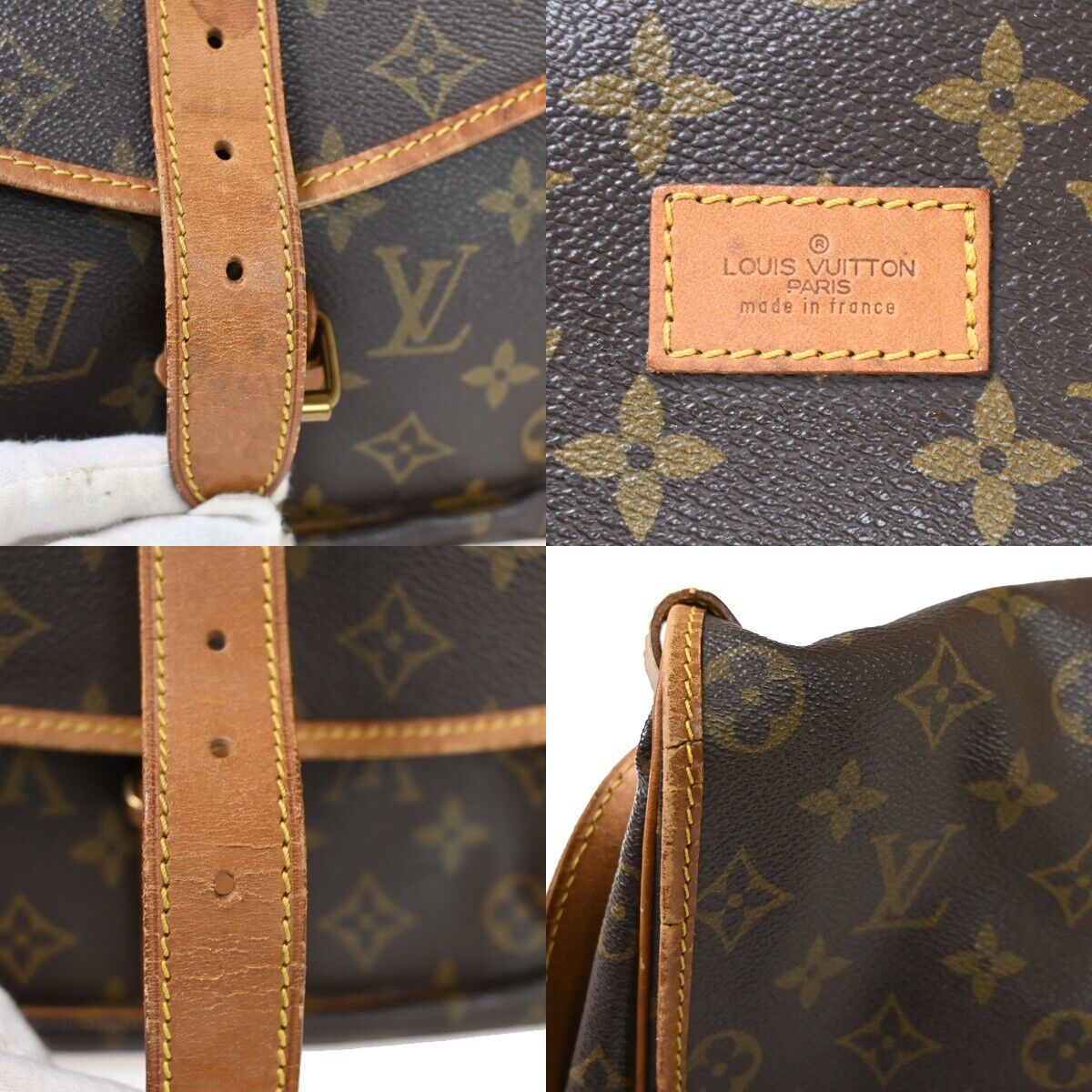 Louis Vuitton Saumur 35 Brown Canvas Shoulder Bag