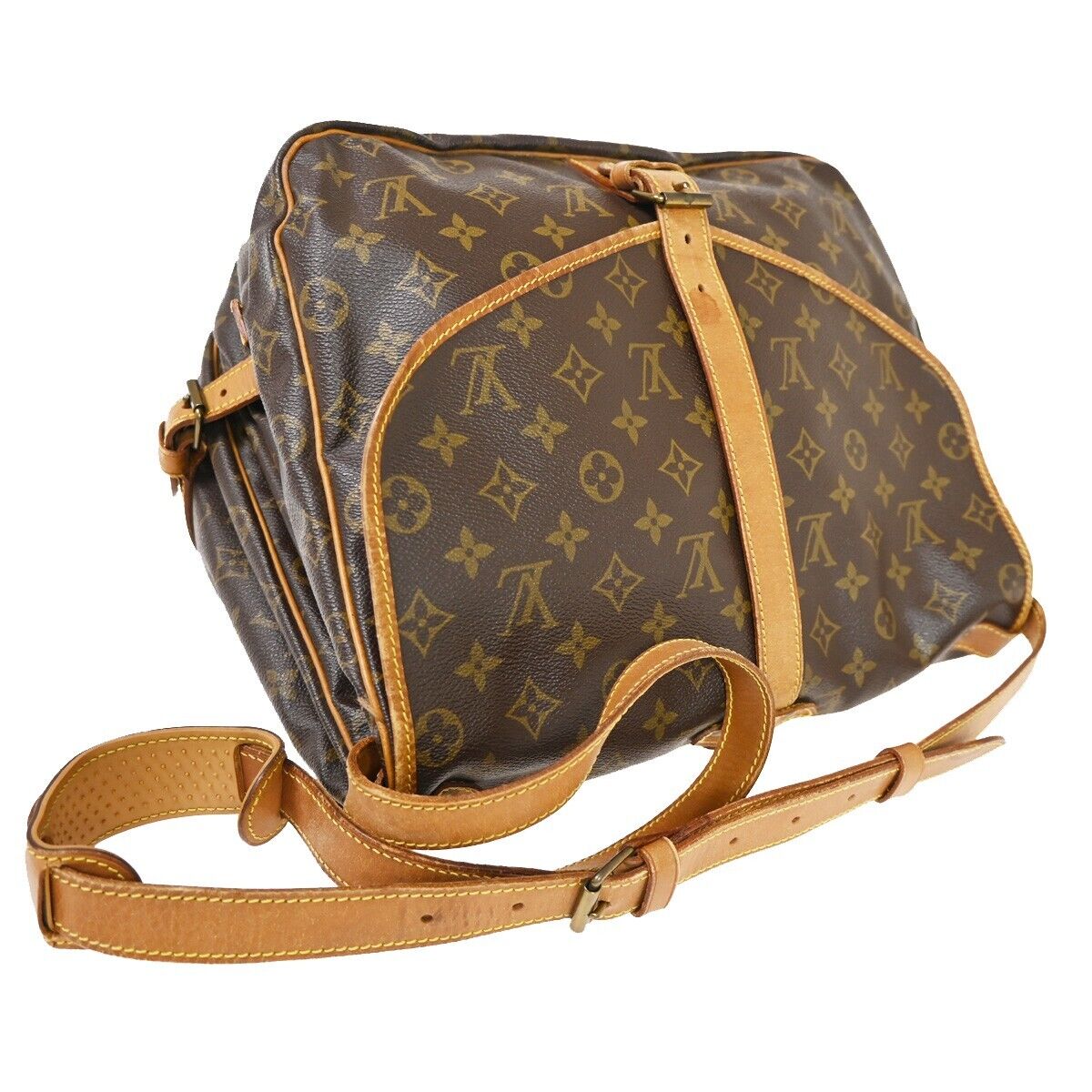 Louis Vuitton Saumur 35 Brown Canvas Shoulder Bag