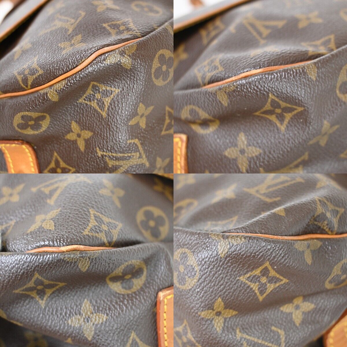 Louis Vuitton Saumur 35 Brown Canvas Shoulder Bag