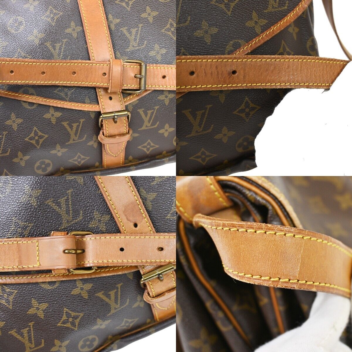 Louis Vuitton Saumur 35 Brown Canvas Shoulder Bag