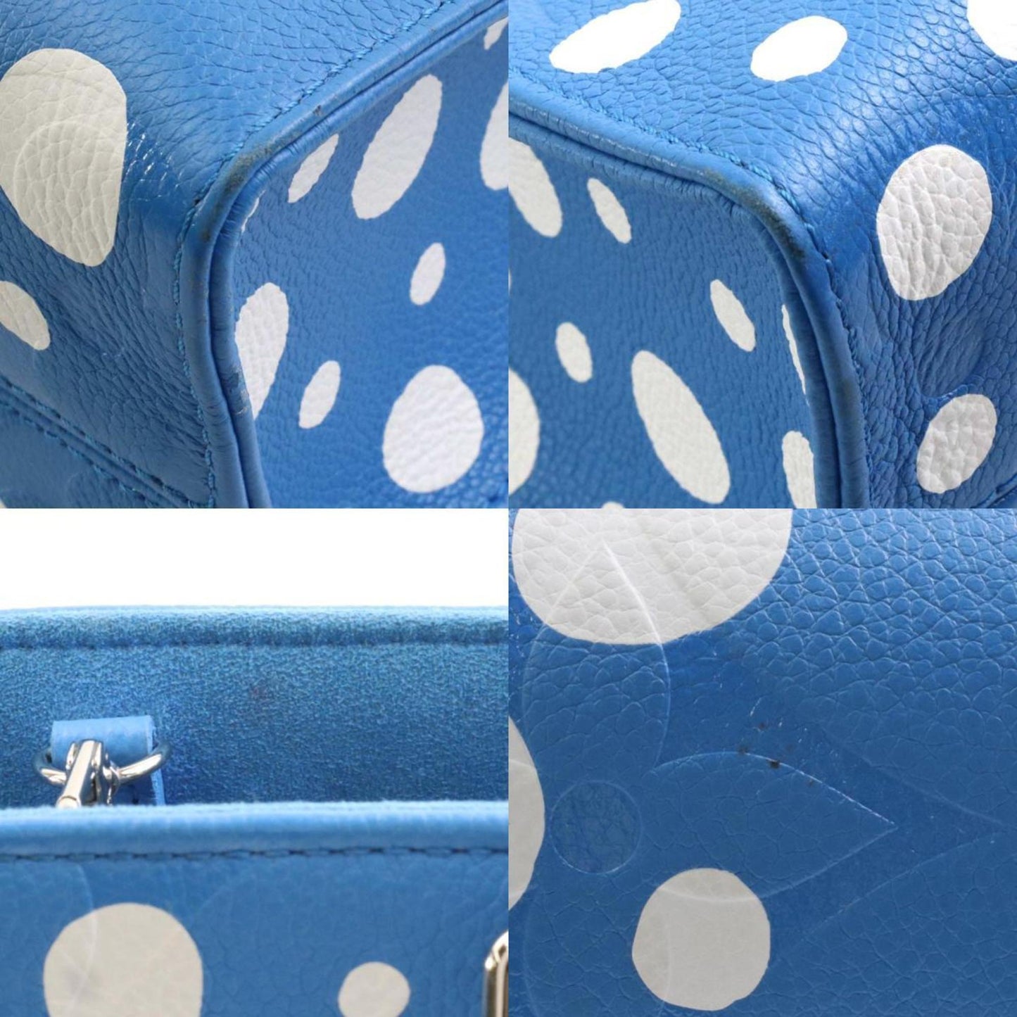 Louis Vuitton On The Go Blue Canvas Hand Bag