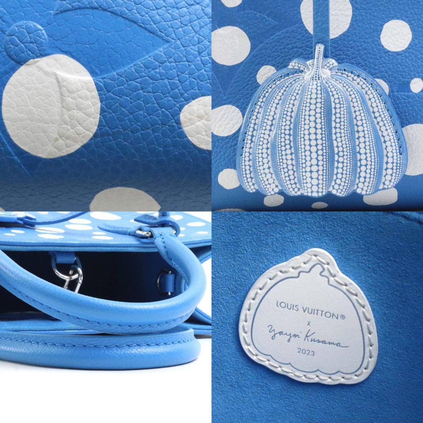 Louis Vuitton On The Go Blue Canvas Hand Bag