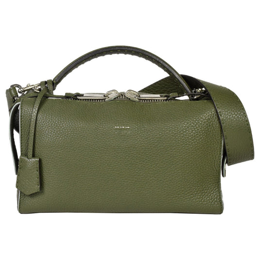 Fendi Selleria Green Leather Hand Bag