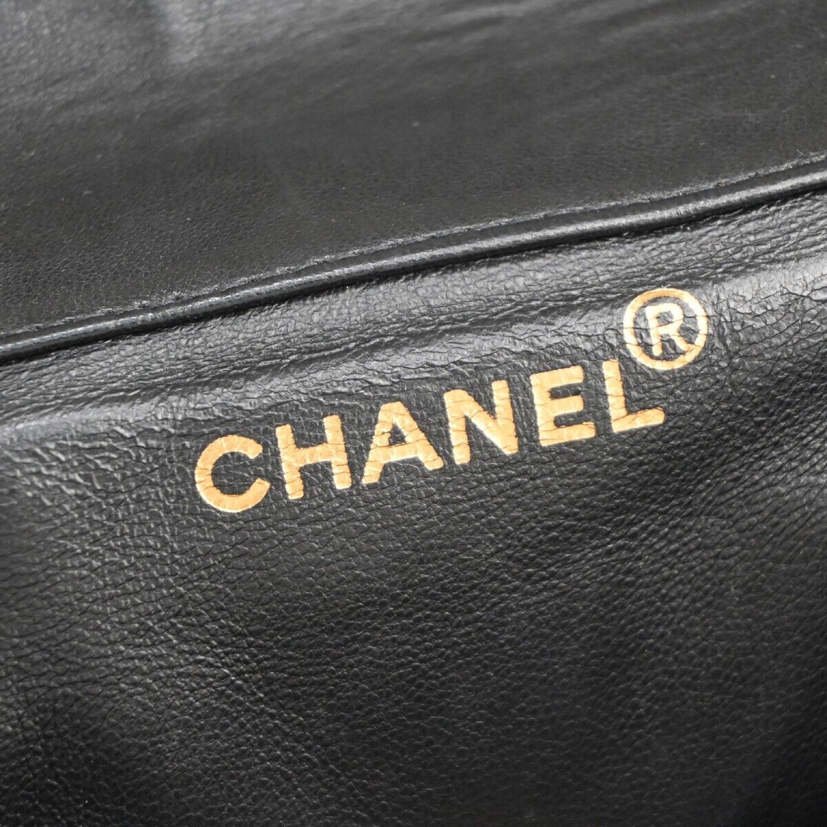 Chanel Logo CC Black Leather Backpack Bag