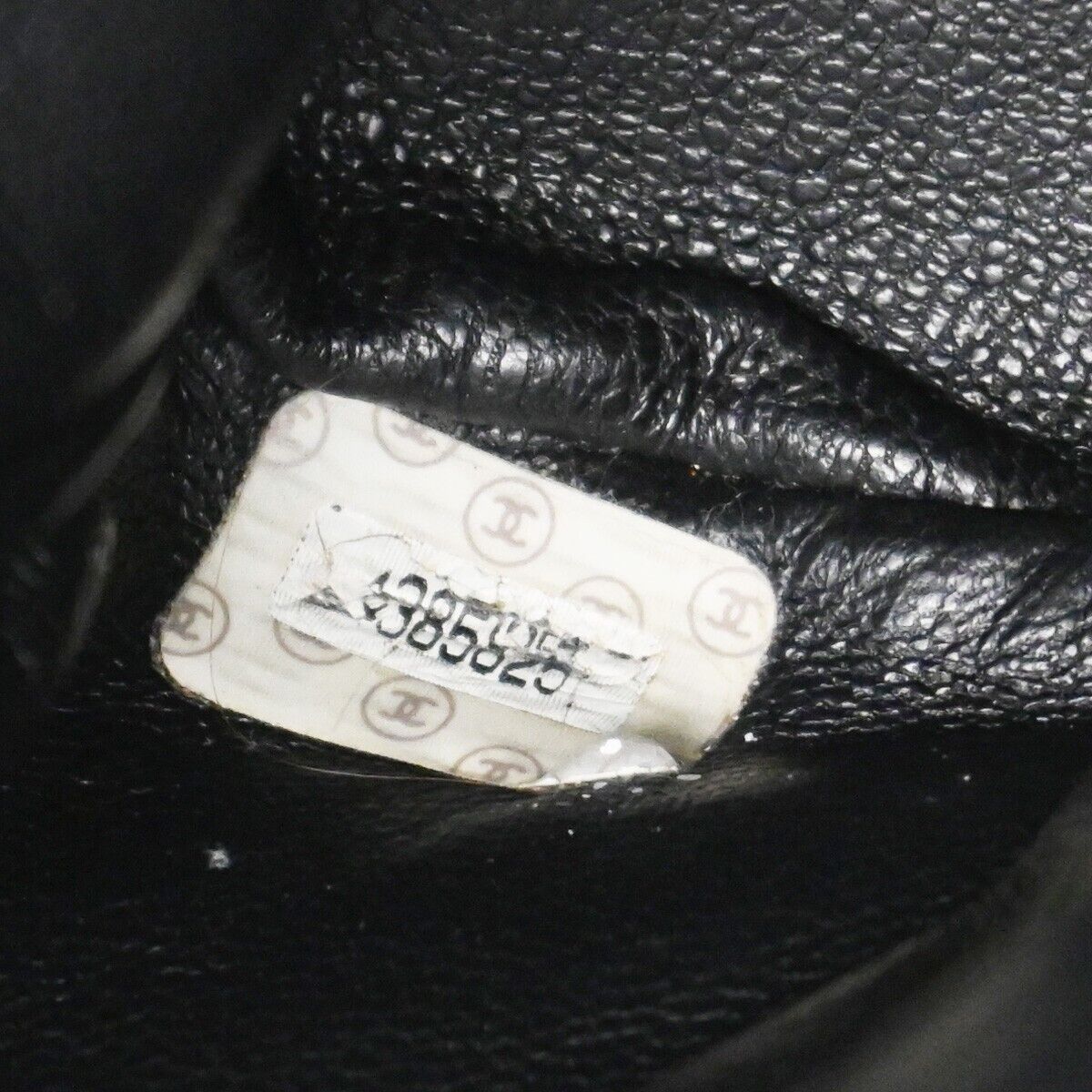 Chanel Logo CC Black Leather Backpack Bag