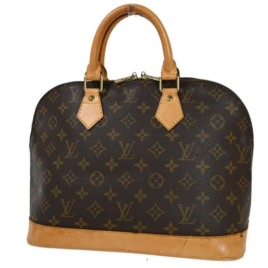 Louis Vuitton Alma Brown Canvas Hand Bag