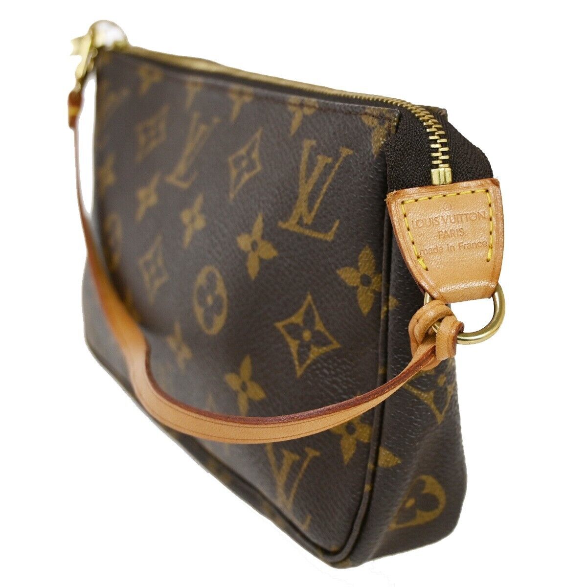 Louis Vuitton Pochette accessoires Brown Canvas Clutch Bag