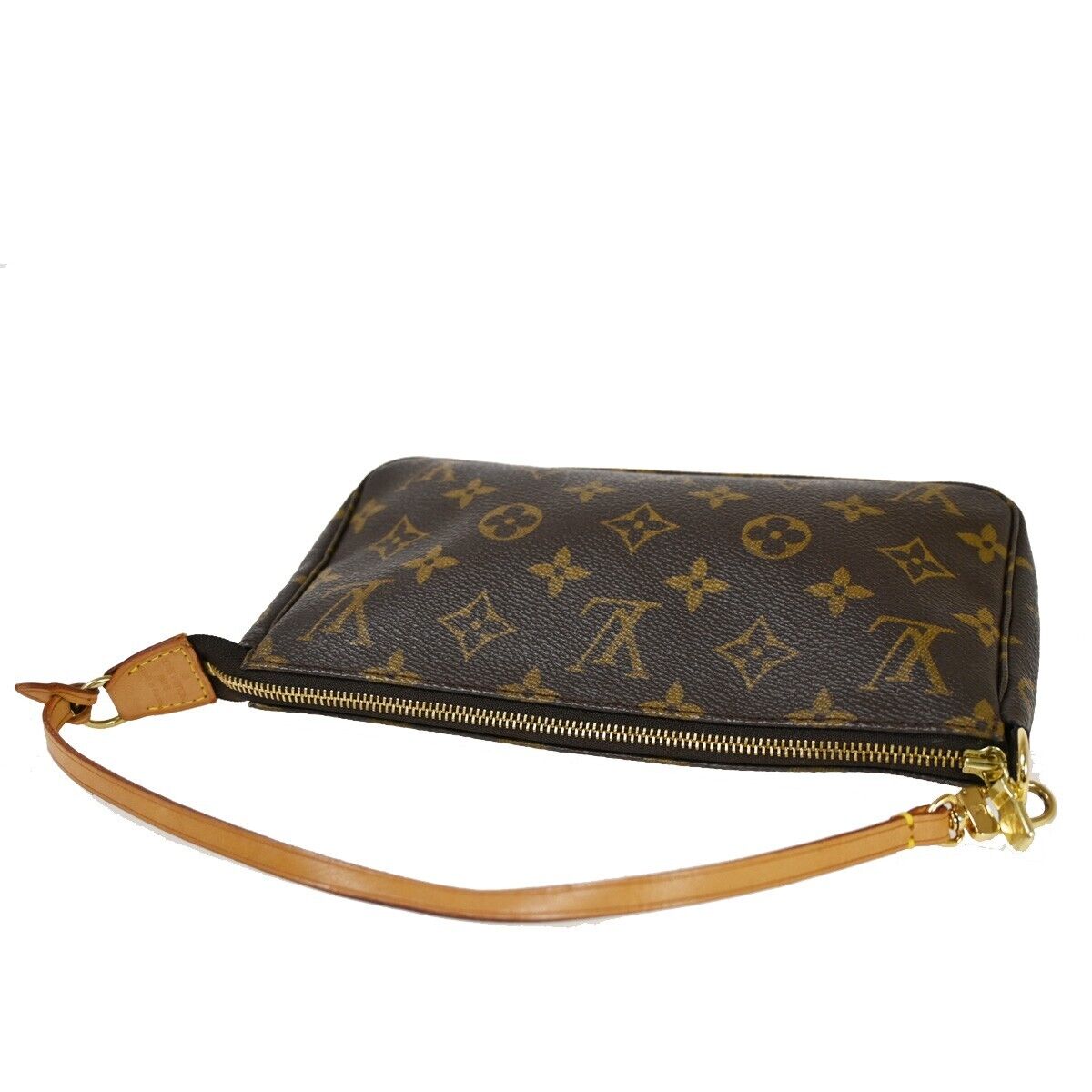 Louis Vuitton Pochette accessoires Brown Canvas Clutch Bag