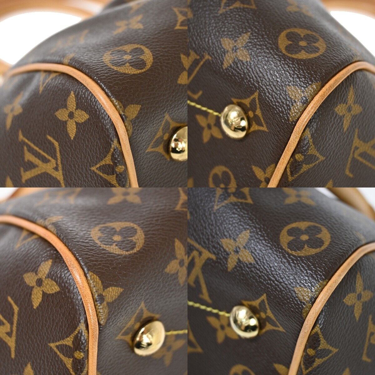 Louis Vuitton Tivoli Brown Canvas Hand Bag