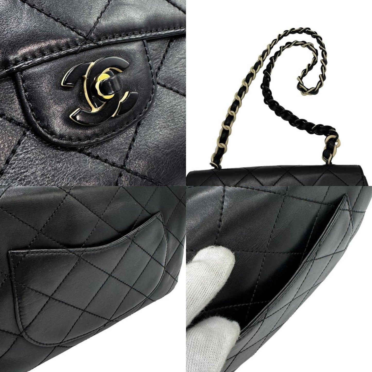 Chanel Timeless Black Leather Shoulder Bag