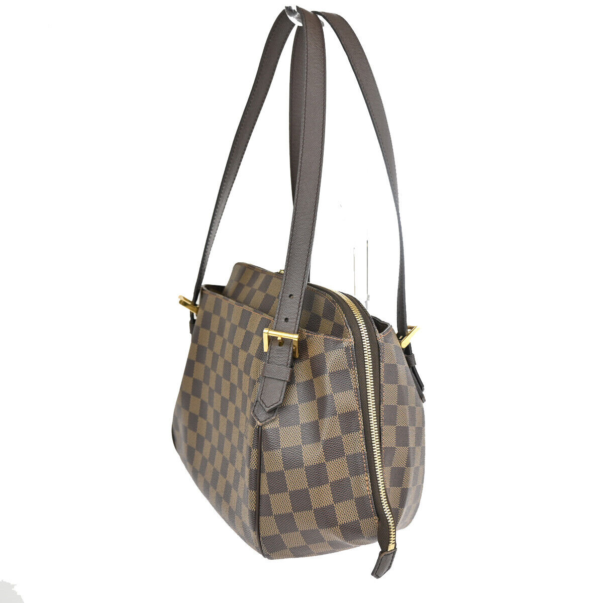 Louis Vuitton Belem MM Brown Canvas Shoulder Bag