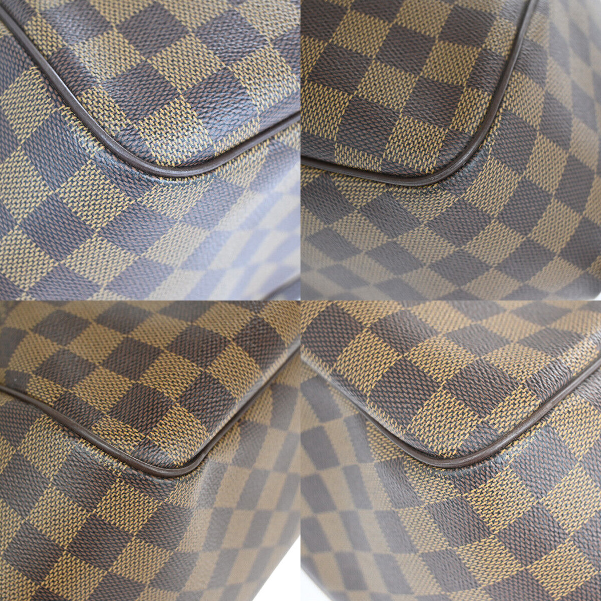 Louis Vuitton Belem MM Brown Canvas Shoulder Bag