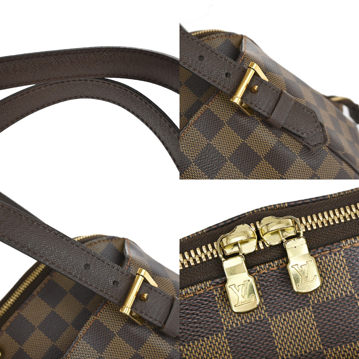 Louis Vuitton Belem MM Brown Canvas Shoulder Bag