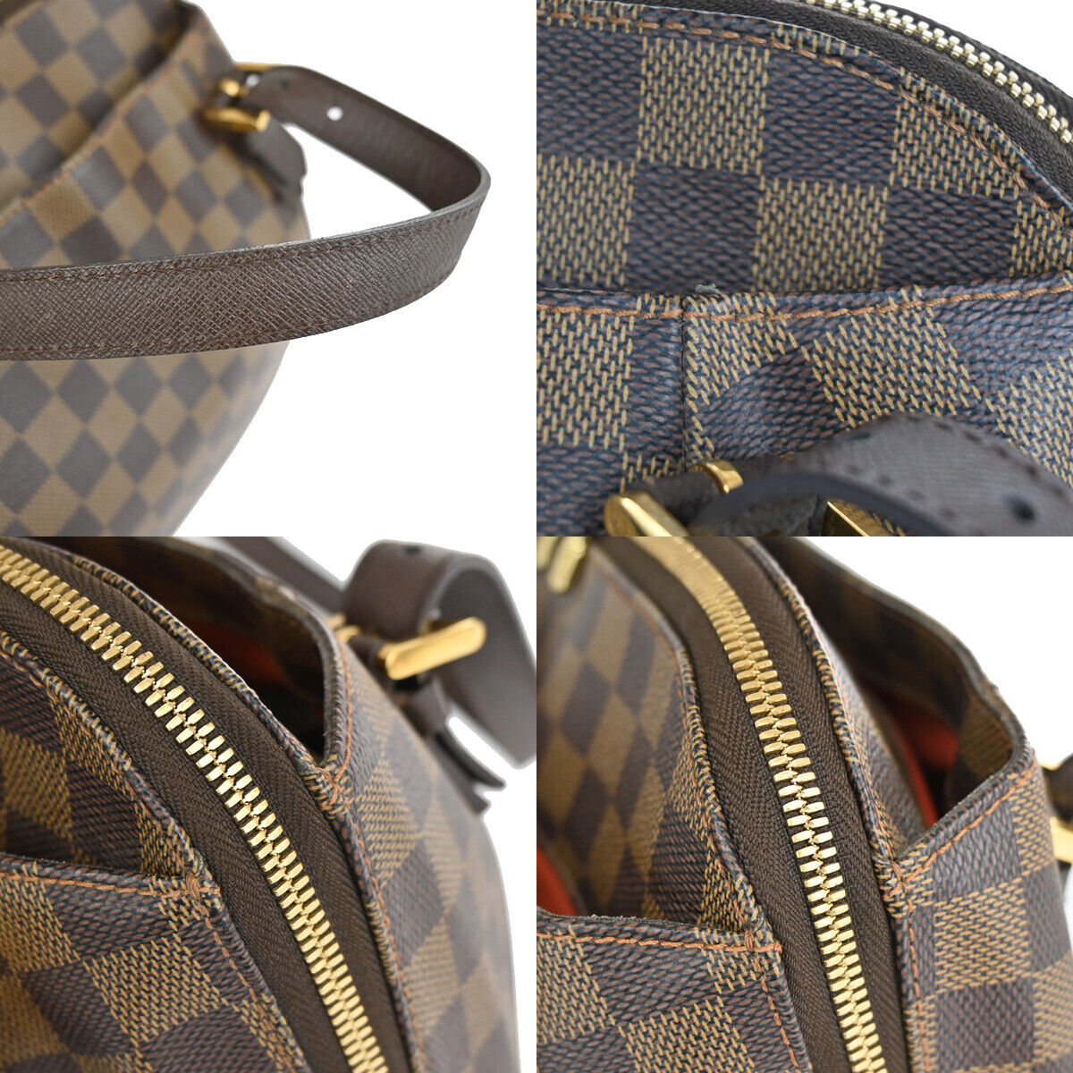 Louis Vuitton Belem MM Brown Canvas Shoulder Bag