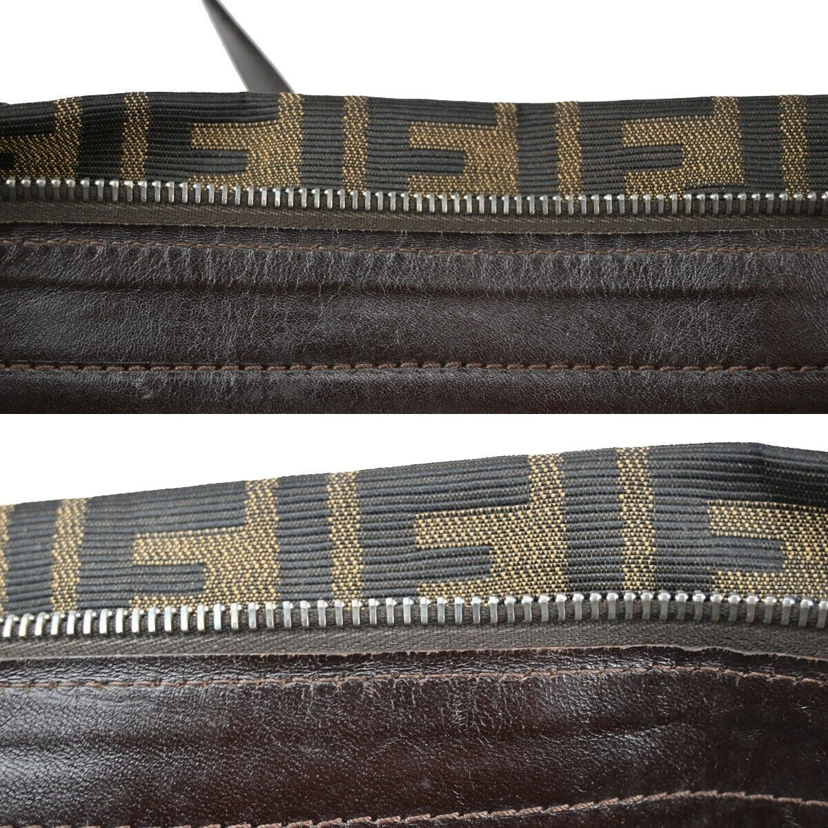 Fendi Zucca Brown Canvas Shoulder Bag