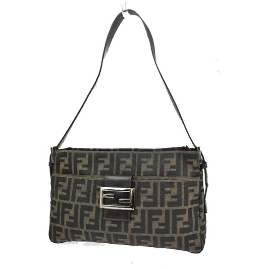 Fendi Zucca Brown Canvas Shoulder Bag