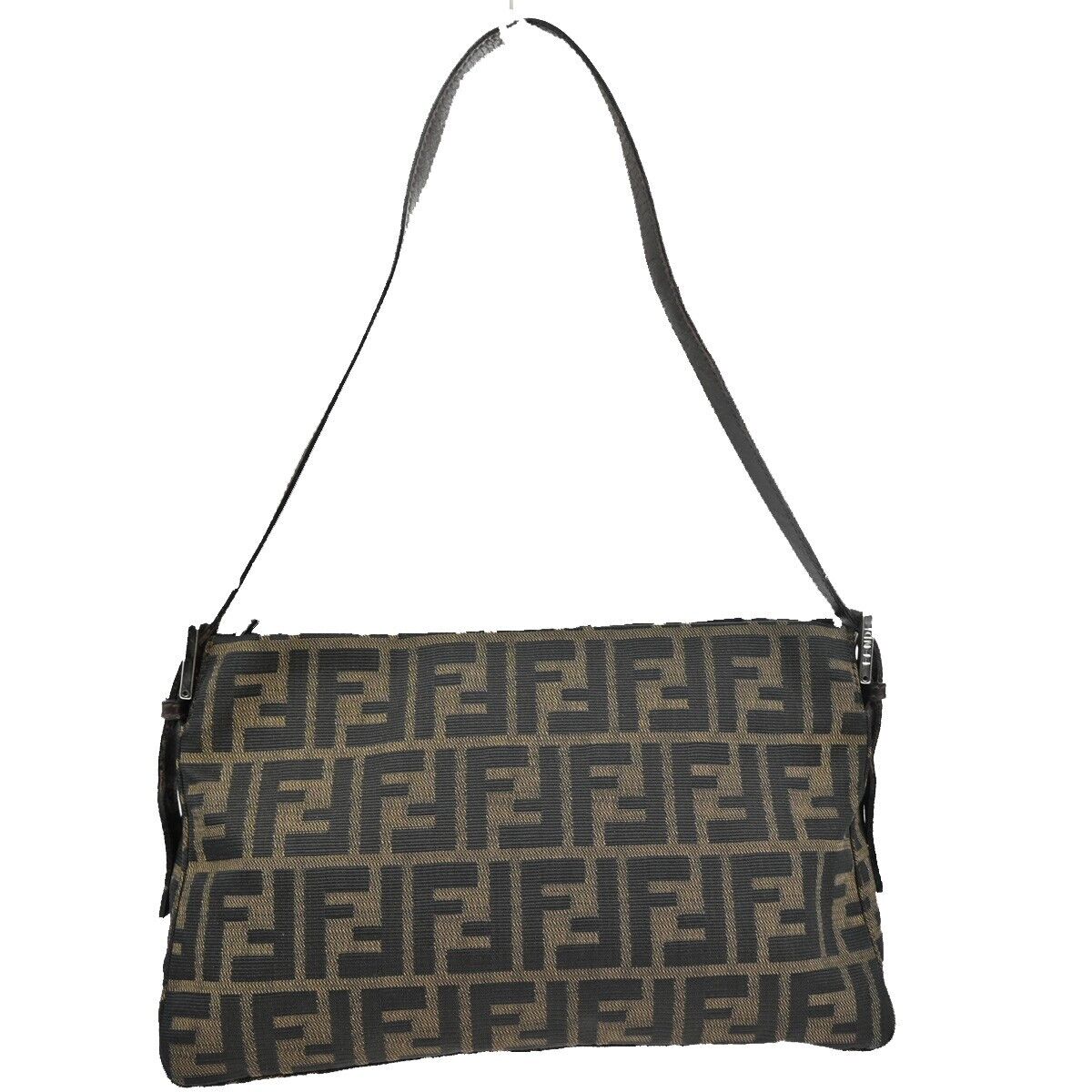 Fendi Zucca Brown Canvas Shoulder Bag