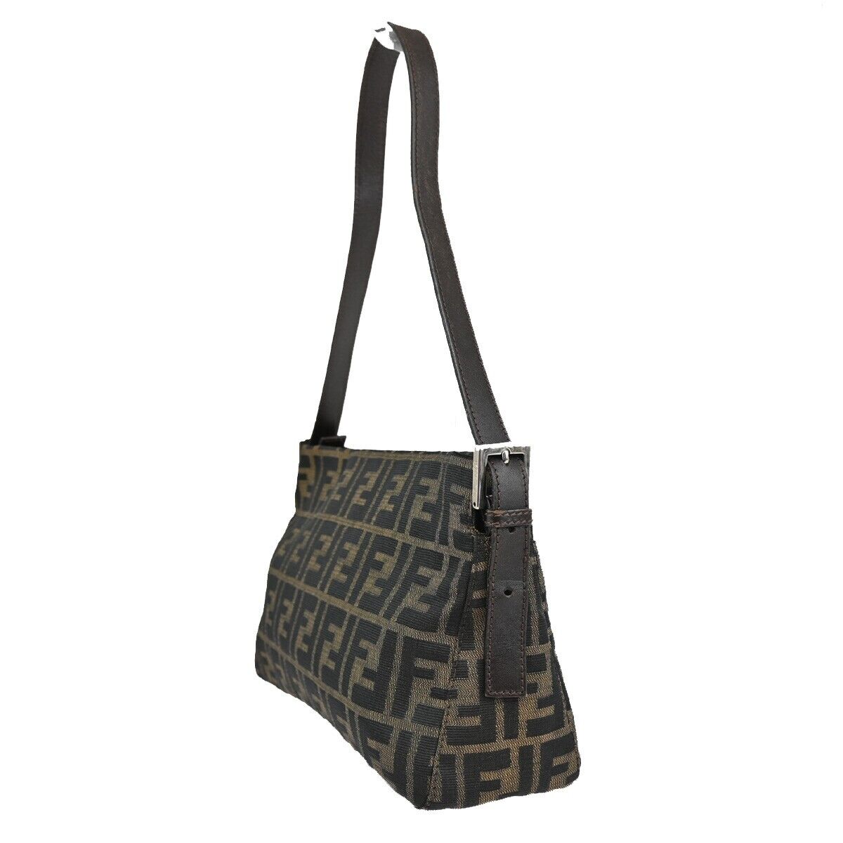 Fendi Zucca Brown Canvas Shoulder Bag