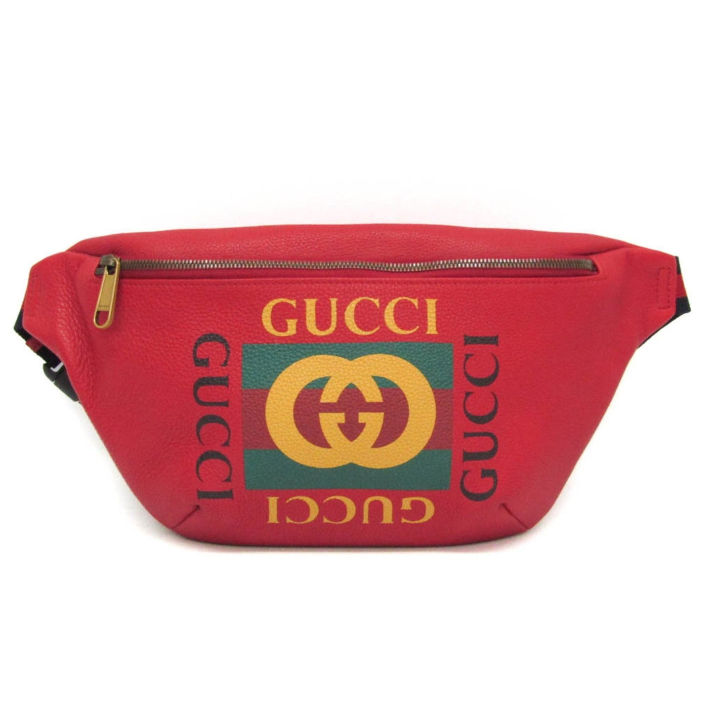 Gucci Logo Red Leather Clutch Bag