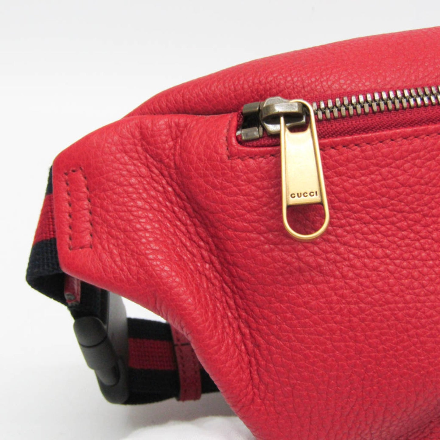 Gucci Logo Red Leather Clutch Bag