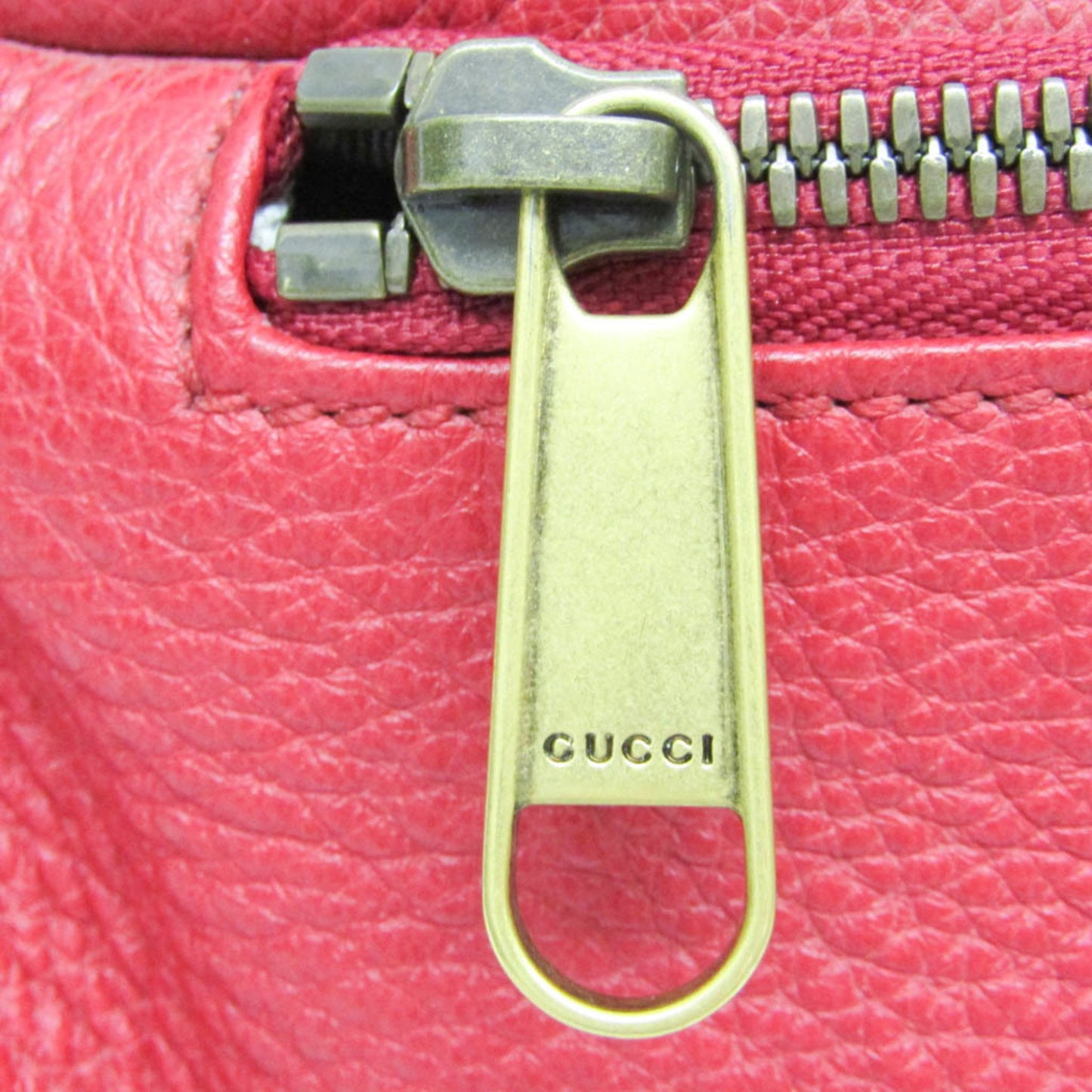 Gucci Logo Red Leather Clutch Bag