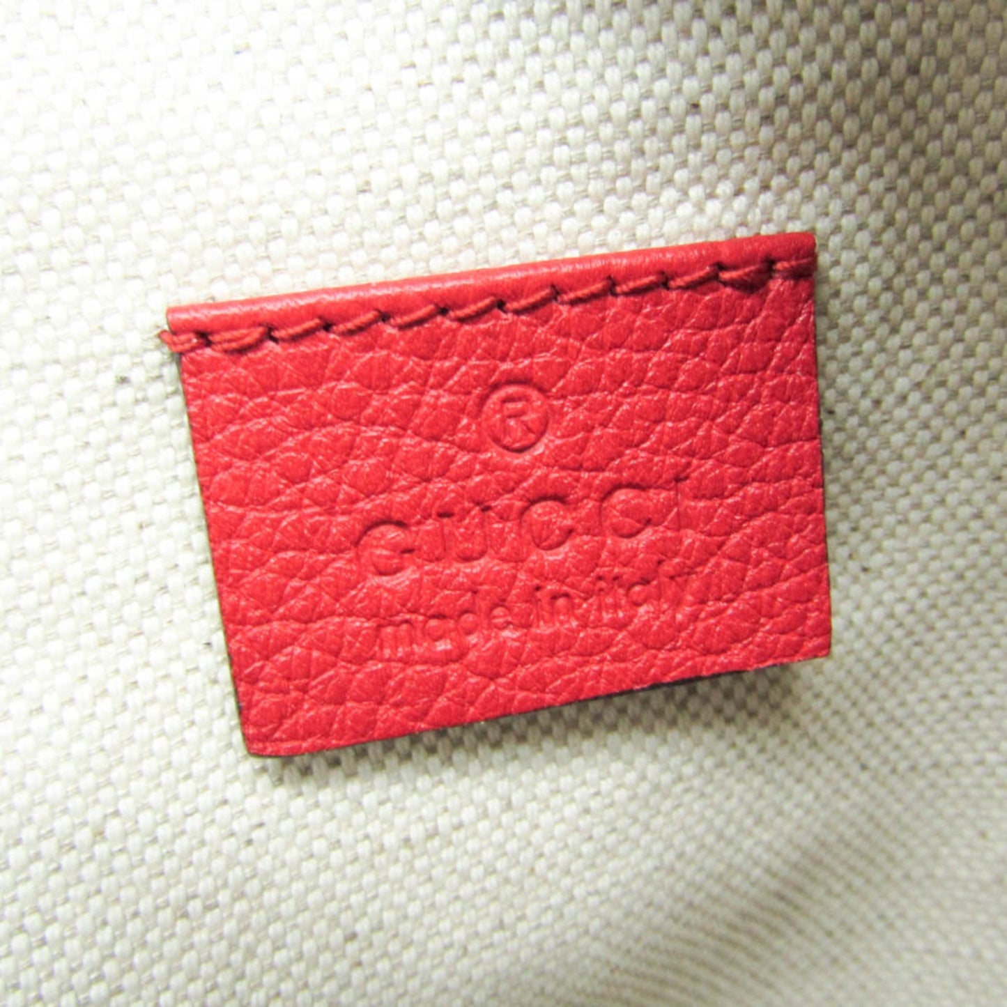 Gucci Logo Red Leather Clutch Bag