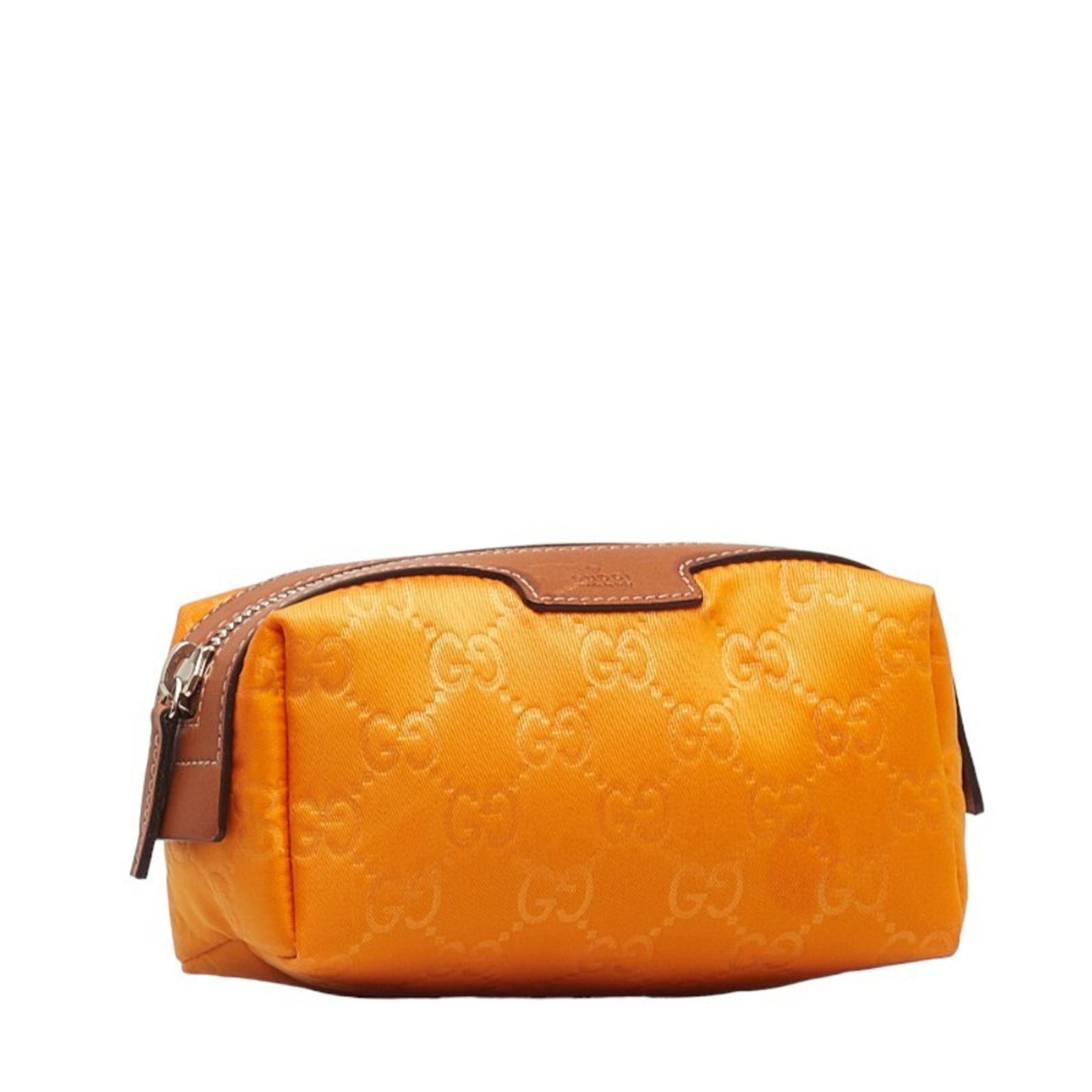 Gucci GG nylon Orange Leather Clutch Bag