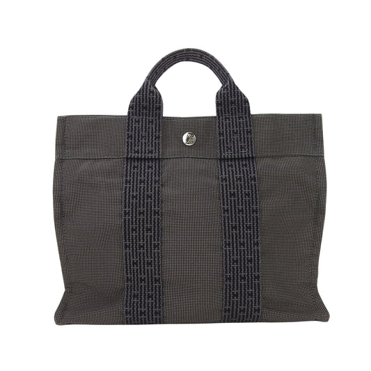 Hermès Herline Grey Canvas Tote Bag