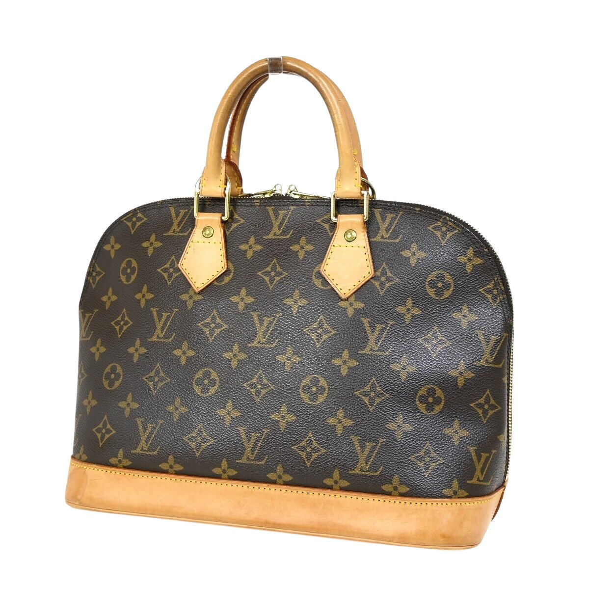 Louis Vuitton Alma Brown Canvas Hand Bag