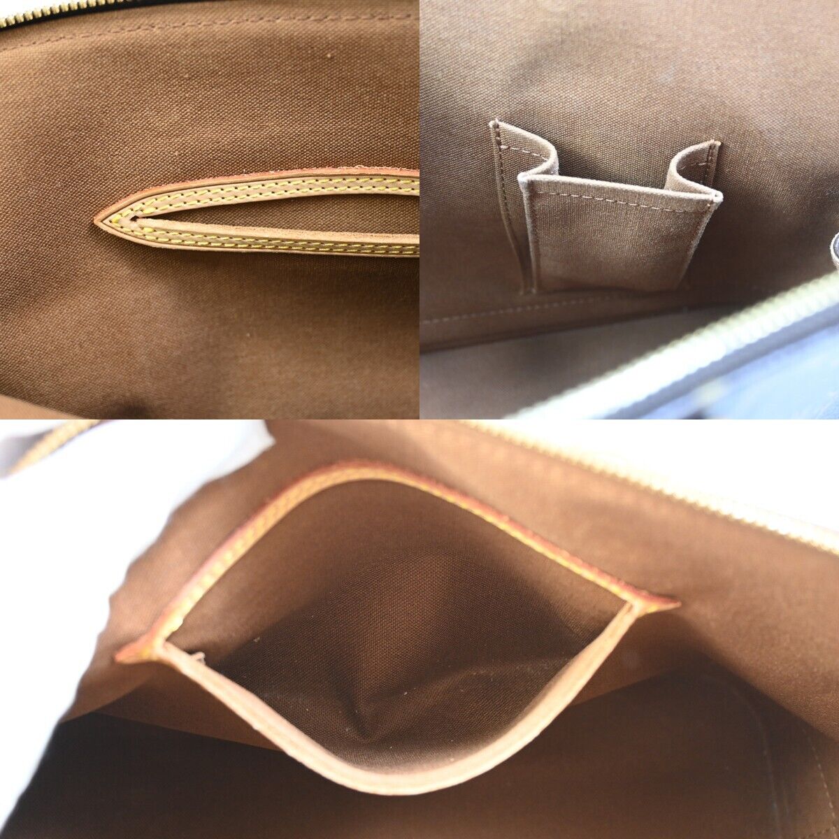 Louis Vuitton Alma Brown Canvas Hand Bag