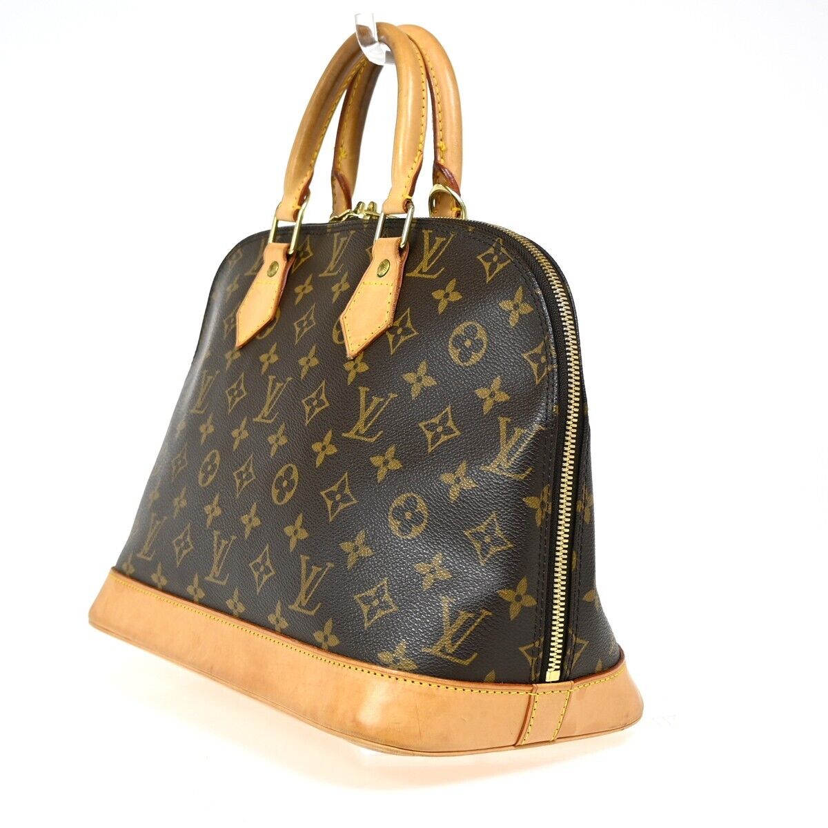 Louis Vuitton Alma Brown Canvas Hand Bag