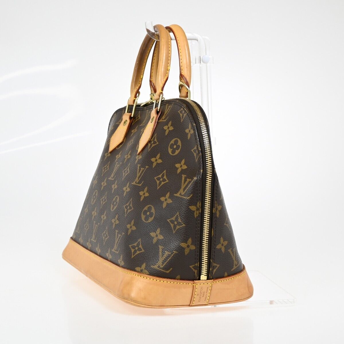 Louis Vuitton Alma Brown Canvas Hand Bag