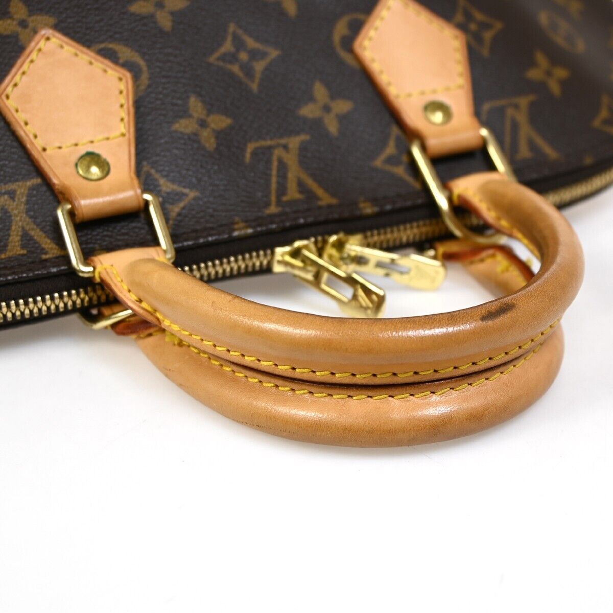 Louis Vuitton Alma Brown Canvas Hand Bag